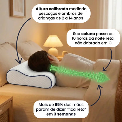 Almofada Ergonómica desenvolvida para Corrigir e Endireitar as Costas do teu Filho