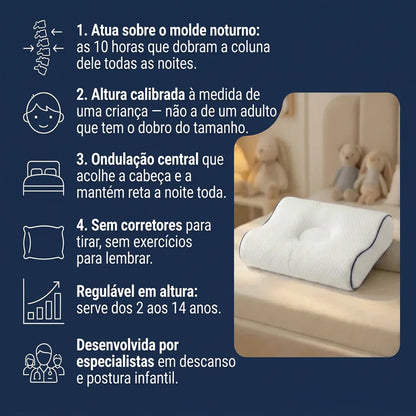 Almofada Ergonómica desenvolvida para Corrigir e Endireitar as Costas do teu Filho