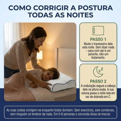 Almofada Ergonómica desenvolvida para Corrigir e Endireitar as Costas do teu Filho