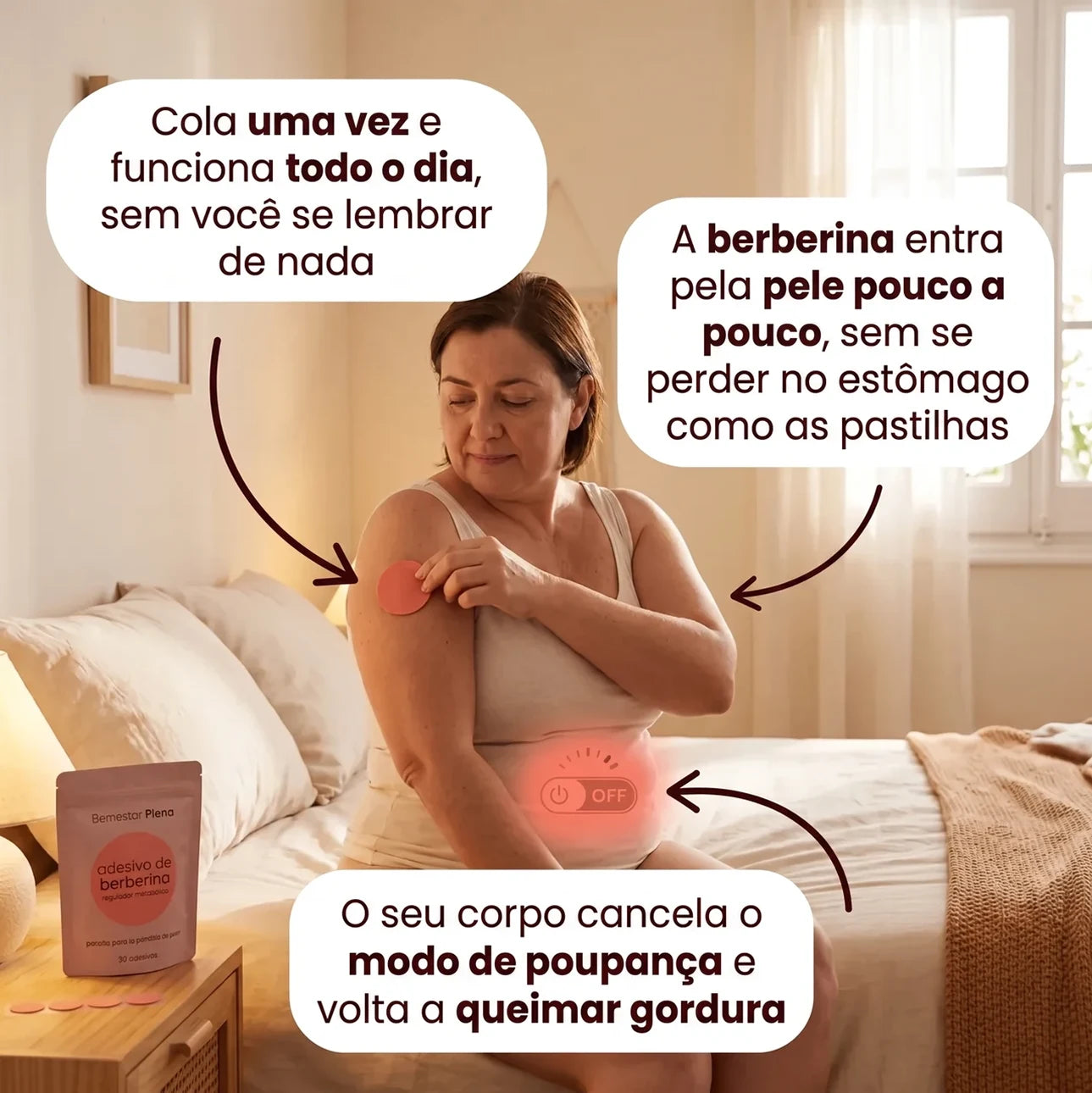 Adesivos de Berberina Para a Perda de Peso e Controlo do Metabolismo — Bemestar Plena®