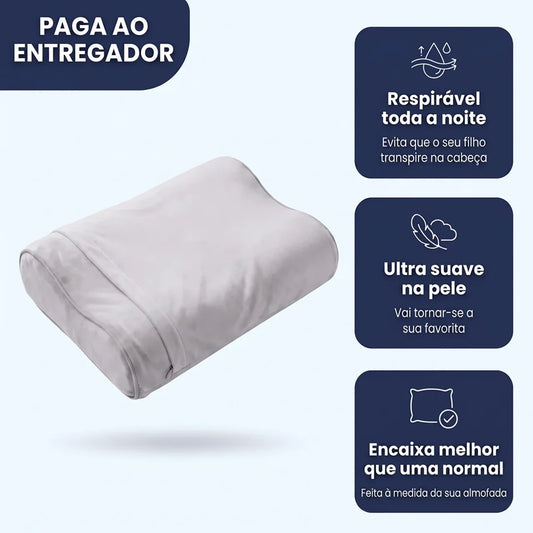 Fronha de Seda — Transpirável, Ultra Suave e Ajuste Perfeito para a Nova Almofada do teu Filho